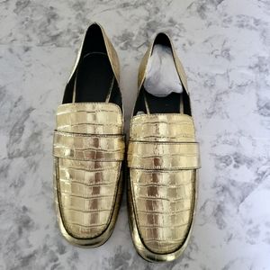 Women's 1.State Gold Loafers sz 10